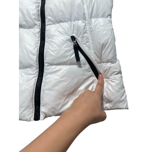 SAM S 13/NYC Freedom Quilted Down Vest Womens Size Large White Snowboard Winter - Picture 12 of 16